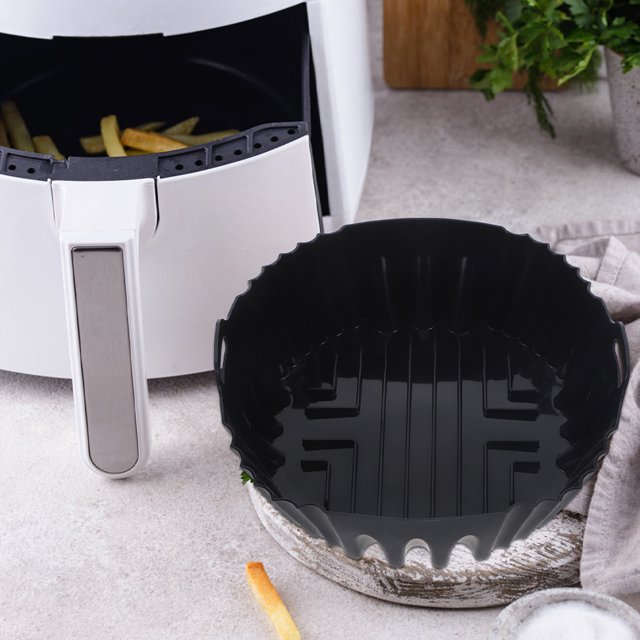 EXHUMKY 2Ud Base De Silicona Para Freidora De Aire Ideal Para Hornear Snacks Y Alimentos Crujientes