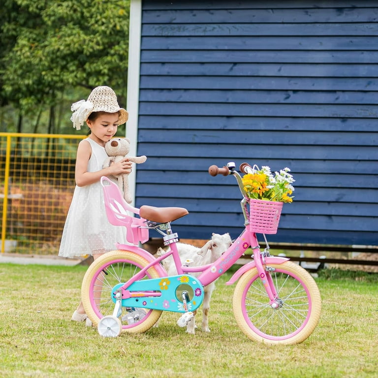 Glerc Maggie 16 inch Kids Girls Bike for Ages 4 7 Years Child Pink