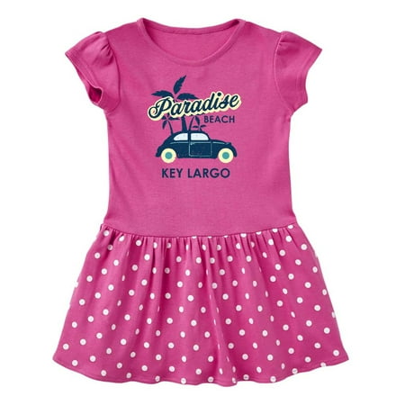 

Inktastic Paradise Beach in Key Largo with Palm Trees and Car Gift Toddler Girl Dress