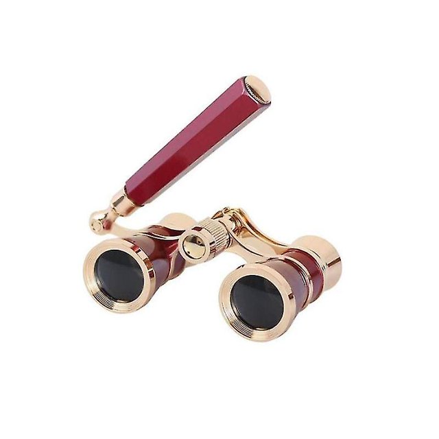 Binoculares YONGSHENG 3x25 de metal color rojo con Lente recubierta