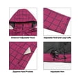 thumbnail image 3 of Women's Waterproof Rain Jacket Lightweight Windbreaker Breathable Raincoat with Hood for Outdoor Hiking (Purple Plaid L), 3 of 7