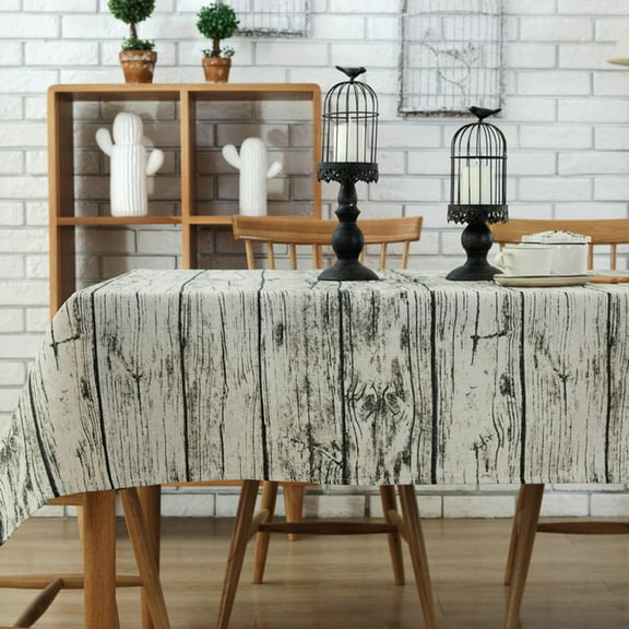 LIFKOME 1Set Cotton Tablecloths Rectangular Linen Multi Color 140 X 220 In Stain Resistance For Families