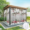 thumbnail image 6 of Outdoor Curtains for Patio Waterproof, Grey Christmas Outdoor Privacy Panels Grommet, Xmas Snowman Truck Snowflake Tree Balls Blackout Outside Curtains for Porch/Cabana 54"x95", 2 Panels, 6 of 8