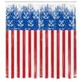 thumbnail image 3 of Ambesonne USA Shower Curtain, Patriotic Grunge Flag Marine, 69"Wx84"L, Vermilion Cobalt Blue, 3 of 3
