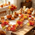thumbnail image 5 of Fall Garland, Maple Leaf Autumn Garland 5.7Ft Artificial Hanging Leaves for Mantle Table Decorations for Home Front Door Outdoor Indoor Halloween Thanksgiving Fall Decor, 5 of 7