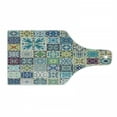 thumbnail image 1 of Moroccan Cutting Board, Floral Patchwork Design Mediterranean Symbolic Artisan Work, Decorative Tempered Glass Cutting and Serving Board, Wine Bottle Shape, Multicolor, by Ambesonne, 1 of 1