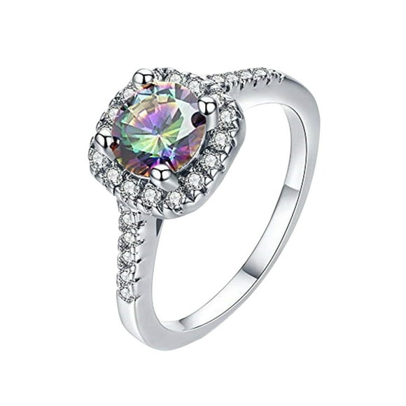 Anillos para mujer, regalos para mujer, aleación de imitación de diamantes de imitación brillantes, accesorios de joyería, regalo personalizado, cumpleaños, San Valentín, aniversario, anillo de aleaci