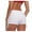 White, variant on Women's High Waisted Stretchy Denim Bermuda Shorts Running Bikini Bottoms Swim Briefs Beach Ruched Bottom Summer Casual Beach Shorts S-2XL