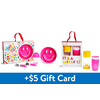 [$5 Gift Card] Be Happy Dining Set and Miracle Gift Set, Buy together and Save $5, Pink/Yellow
