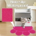thumbnail image 4 of Paw Shape Cat Litter Mat, Non-Slip Waterproof Pet Feeding Mat for Litter Trapping, Washable Soft PVC Fiber Scatter Control Rug for Cats & Dogs, 16"x12", 4 of 6