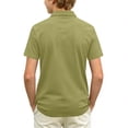 thumbnail image 3 of Havenx Boys'school Uniform Polo Shirts Short Sleeve Button Up Collared Polo Shirts with Pocket Moisture Wicking Tshirts Dry Fit Athletic School Uniform Casual Clothes,Camouflage Green 100(2-3Y), 3 of 6