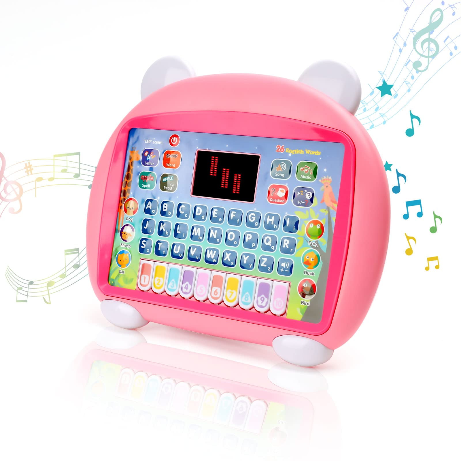 Dikence Gifts for 1 2 3 Year Old Girls Toddler Educational Learning Toys for 1 2 3 Year Old Boys Gifts Toddler Tablet for Kids Age 1 3 Montessori