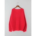 thumbnail image 2 of Women's Loose V-Neck Long-Sleeve Pullover Sweater, 2 of 4