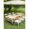 thumbnail image 4 of Outdoor Tablecloths with Umbrella Hole & Zipper, Sunflowers Rectangle Tablecloth 52x70 Inch, Summer Country Botanical Yellow Flowers Plaid Waterproof Table Cloth, Patio/Pool/Picnic Table Covers, 4 of 8