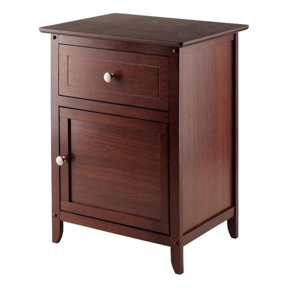 Winsome Eugene Accent Table, Nightstand, Walnut Finish