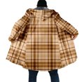 thumbnail image 4 of Lovskoo 2024 Men's Thicken Warm Winter Coat Sherpa Fleece Jackets Zipper Casual Print Long Sleeve with Pocket Hooded Jacket Orange, 4 of 6