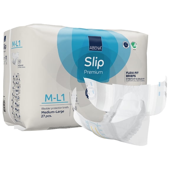 Abena Slip Flexi Fit Adult Incontinence Brief M Moderate Absorbency Breathable, 1000020859, 55, 27 Ct
