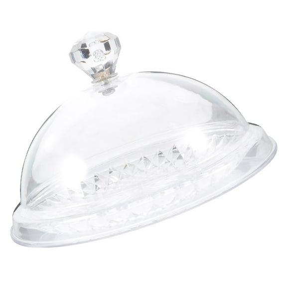 MLINS Transparent Cake Stand with Dome for Home Reusable PP Material Ideal for Parties and Weddings 10.5 Inches