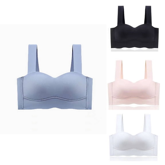 Swuxness Women's Plus Size Wireless Sports Bras Sport Seamless Breathable Comfortable Everyday Wear