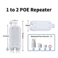 thumbnail image 4 of HFLWYWD PoE Extender 100Mbps Outdoor IP66 Waterproof 1 Channel Repeater PoE, 4 of 8