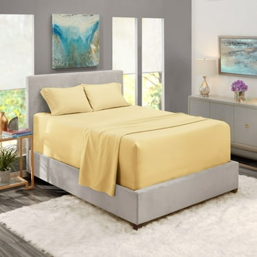 Nestl  Extra Deep Pocket Sheet Set Vanilla Yellow Queen