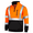 Orange/Black, variant on JORESTECH Hi-Vis Safety Quarter-Zip Sweater, ANSI Class 3 (Yellow/Black, L)