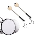 thumbnail image 1 of Mazo de tambor con cabeza de fieltro de lana, baquetas antideslizantes duraderas portátiles, palos de percusión para herramientas, Fiesta al aire libr, 1 of 10