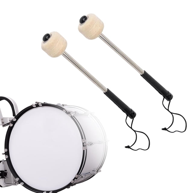 Mazo de tambor con cabeza de fieltro de lana, baquetas antideslizantes duraderas portátiles, palos de percusión para herramientas, Fiesta al aire libr