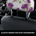 thumbnail image 4 of Kdxio Orchids Flowers Pattern Print 2 Piece Car Head Rest Covers Set Auto Front/Rear Seats Headrest Cover Universal Fit Most Cars,Sedan, SUV, 4 of 9