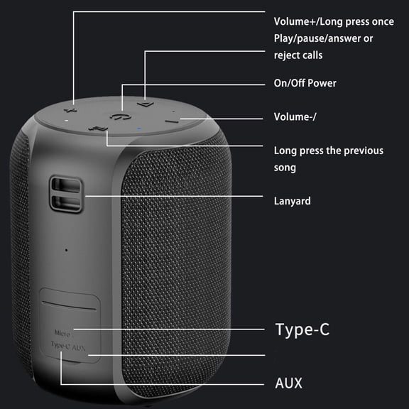 IPX6 Haut-Parleur Sans Fil Subwoofer Micophone Audio Professionnel Lecteur Haut-Parleurs Téléphone Chant Conférences Guide Touristique Rouge