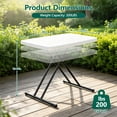 thumbnail image 4 of 30 inch Folding Table TV Tray,  Portable Adjustable Height, Multi-Functional Personal Table,,Utility Foldable Desk for Small Spaces, Laptop & Couch, Camping, White, 4 of 9