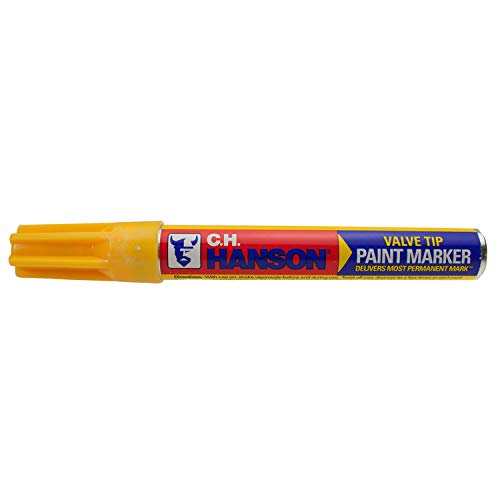Marcadores de pintura amarilla CH Hanson 10299, caja de 12 unidades