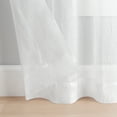 thumbnail image 5 of Eclipse Emina Crushed Sheer Voile Window Curtain Panel, Grommet, 1 Panel, 50 In Wide x 84 In Long, White, 5 of 9