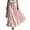 Pink, variant on ShomPort Women's Flowy Maxi Skirt Plaid Boho Pleated A Line Elastic Waist Summer Casual Tulle Layered Long Skirts
