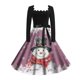 thumbnail image 3 of Vestido Informal Retro Con Cordones y Cuello Cuadrado de Manga Larga Con Estampado Navideño Para Mujer, Otoño E Invierno (6), 3 of 3