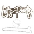 thumbnail image 1 of Party Neon Sign USB Powered Highly Transparent Acrylic Backsheet LED Neon Light Wall Sign for Bedroom Decoration Cold White, 1 of 16
