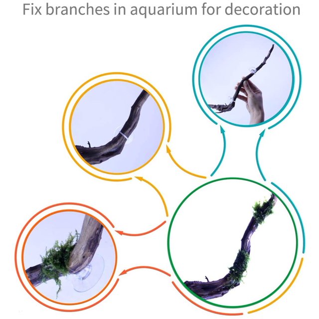 Paquete de 20 ventosas con 20 bridas ajustables con cremallera para acuario que conectan espuma camarones Dodge Nest