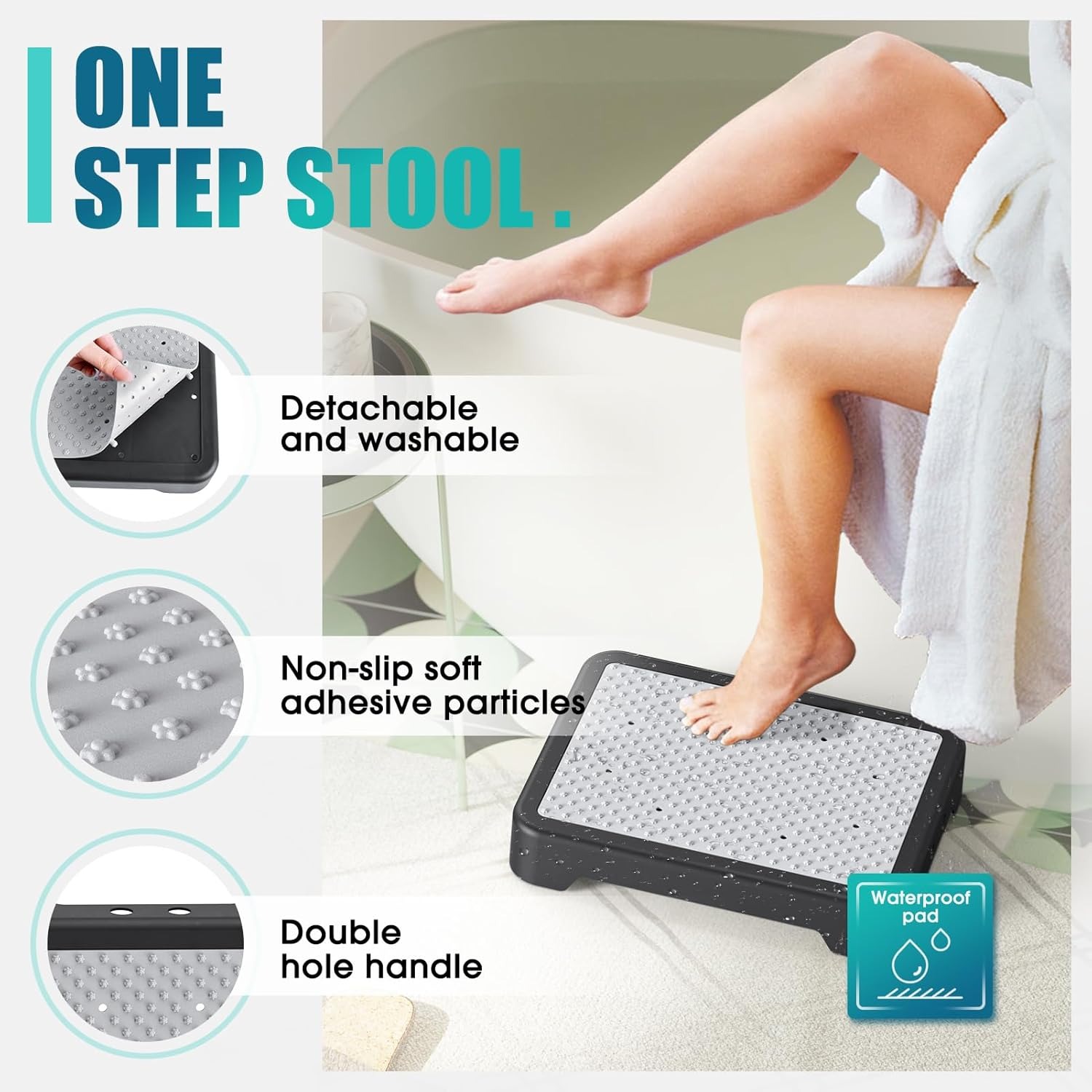 LLMRR Step Stool for Seniors and Adults, 550 lbs Capacity photo 6