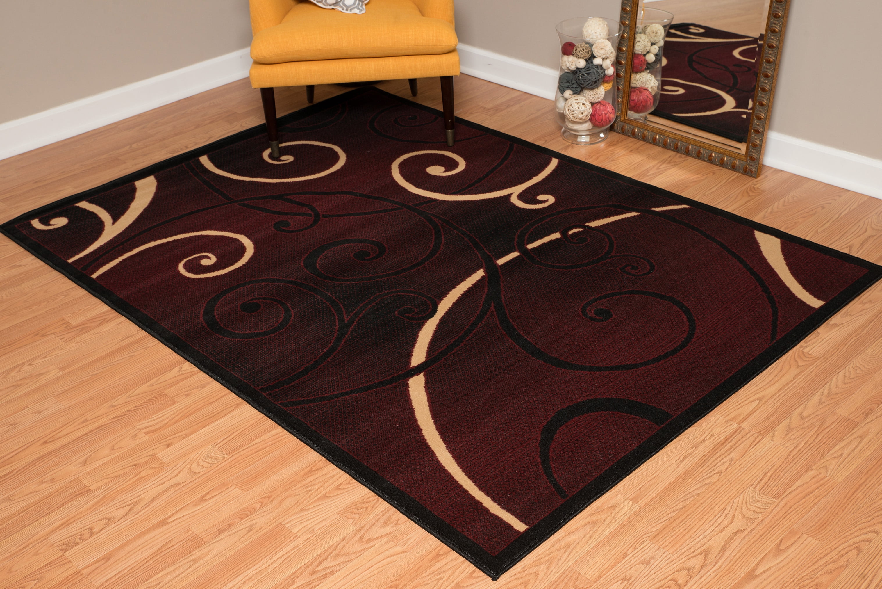United Weavers Plaza Gigi Runner Rug, Geometric Pattern, Burgundy, 2'3 X 7'2"