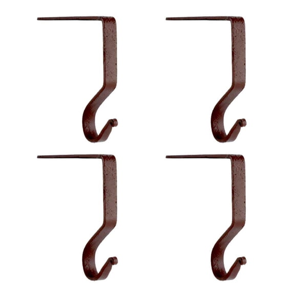 Wrought Iron Christmas Stocking Hanger 4" - Red (Set of 4) by Park Designs