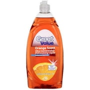Great Value: Orange Scent Ultra Concentrated Dishwashing Liquid, 28 Oz