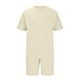 thumbnail image 3 of Camisas de Manga Corta de los Hombres Cuello Redondo Casual de Poliéster Blusa Conjuntos para el Verano Diario de Uso en el Hogar, 3 of 5