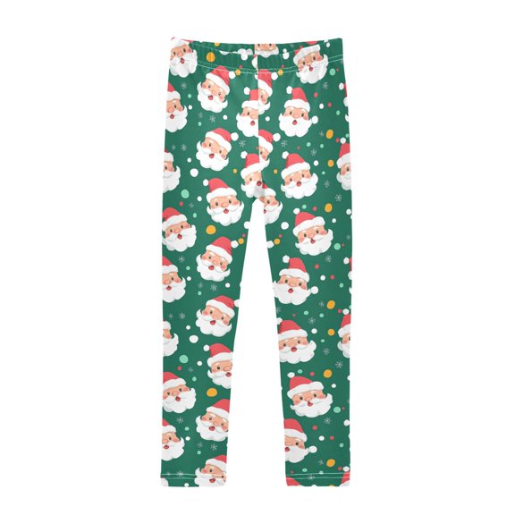 joogoo Girls' Leggings Santa Claus Christmas Yoga Pants 6T