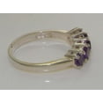 thumbnail image 5 of LBG British Made 14k White Gold Natural Amethyst Womens Anniversary Ring - 33 size options - Size 6.75, 5 of 8