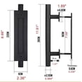 thumbnail image 4 of Kit de manija de puerta de Granero de 12 pulgadas, Material de acero sólido, para puerta/garajes/gabinete, redondo, negro mate, 2 uds., 4 of 5