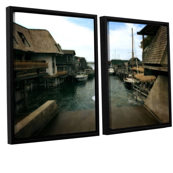 ArtWall Kevin Calkins "Fishtown" 2-Piece Floater Framed Canvas Set