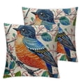 thumbnail image 2 of Nawypu  Throw Pillow Covers Home Decorative Cushion Colorful Spring Animal Retro Flying Red Bird with Flowers Pillow Cases Square Pillocases for Outdoor Bed Sofa White, 2 of 6