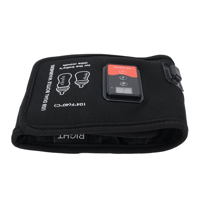 Baby Bottle Warmer, LCD Display Dual Bottles Insulated Bag Bottle Warmer for Breastmilk for Car Outdoor Travel