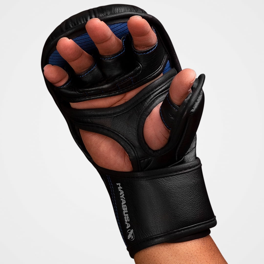 Hayabusa T3 7oz Hybrid Mixed Martial Arts Gloves, Black/Blue Large