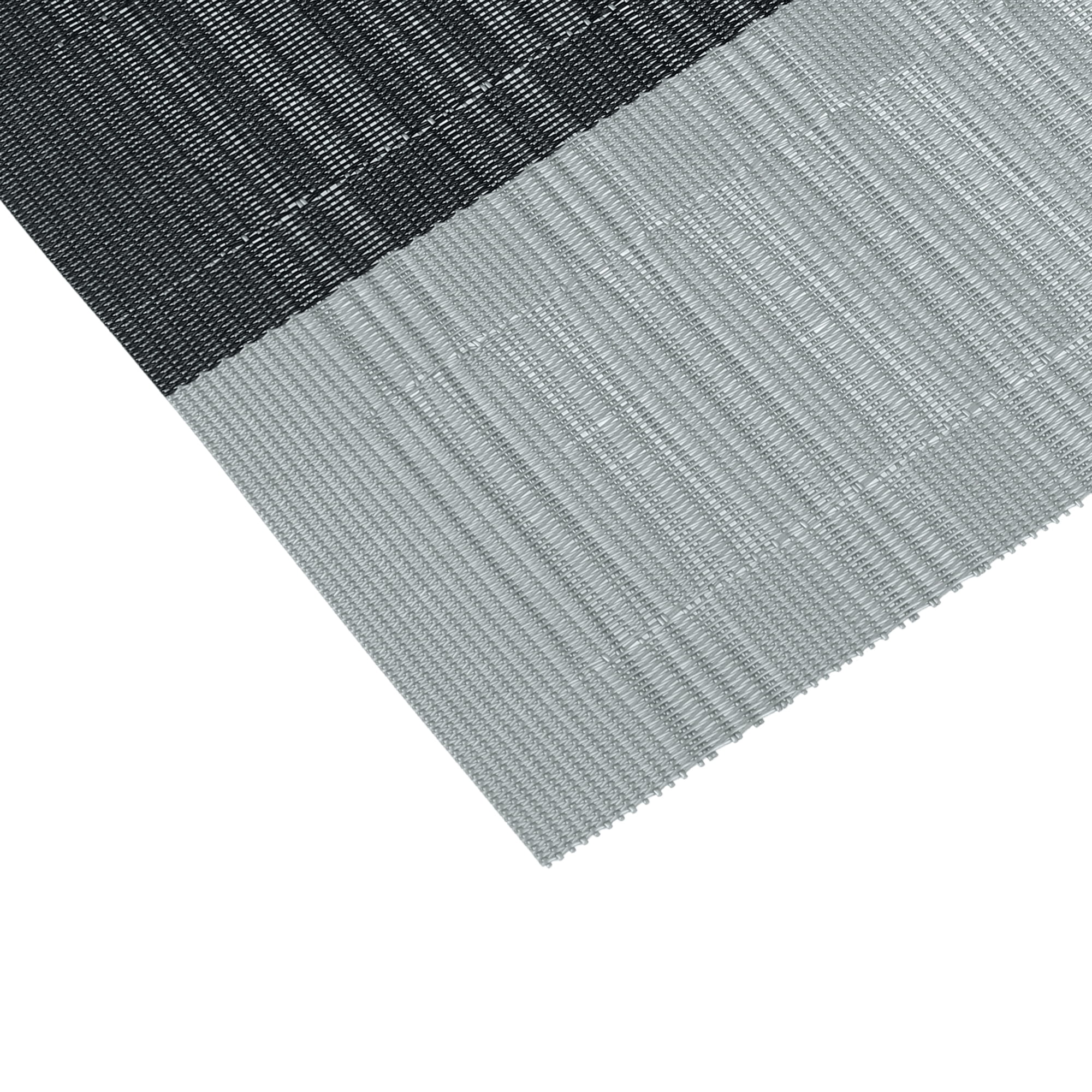 Unique Bargains Placemats Set of 6, Heat-Resistant Placemat, Polyvinyl Chloride Place Mats Silver Grey 18x12 inch